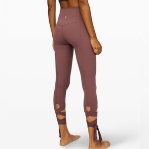 Lululemon Align Crop 21"Love Knot Leggings Antique Bark Women's Size 6